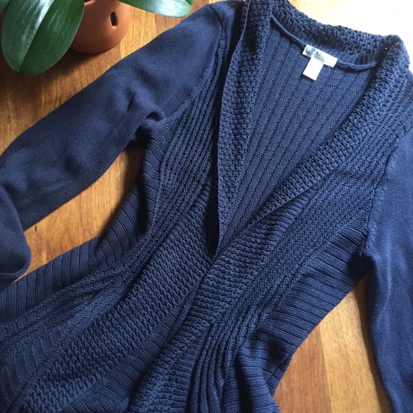 Kenar Sweaters - Kenar Waterfall Fluted Hem Cardigan Size L